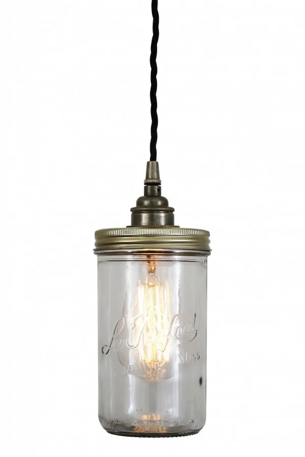 Jam Jar Pendant Light Glass Jar & Mini Pendants Great Lighting UK Ltd